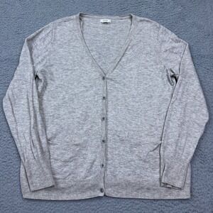 Fat Face Womens Cardigan Beige Button Front Misty Surf Wool Cashmere Blend Sz 18